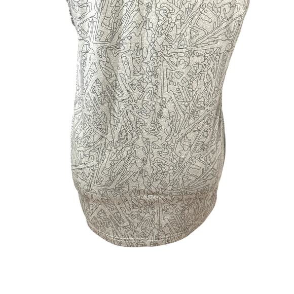 Fabletics Tank Top Crew Neck Sleeveless Abstract Pattern Lightweight Gray Small - Picture 8 of 9